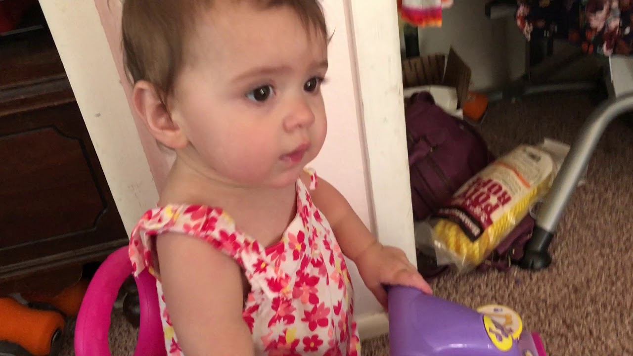 Baby London's Now One Years Old And She Has Her First Ride
