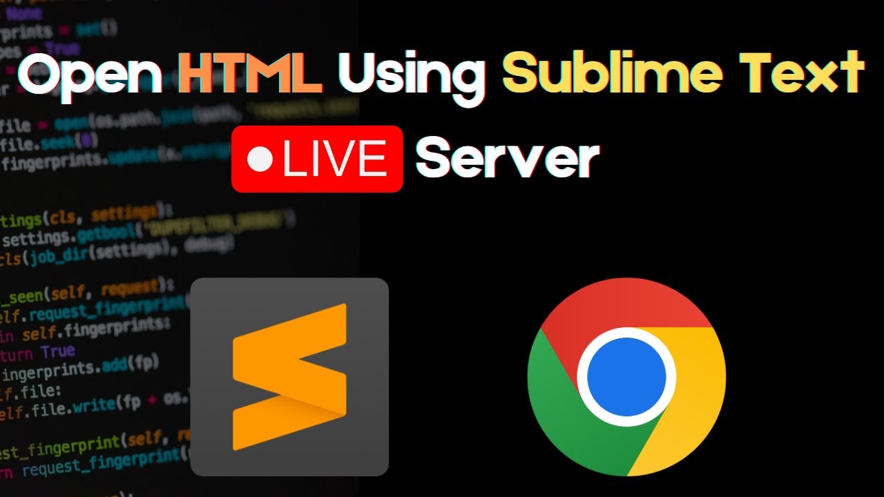 Как запустить HTML-файл с помощью Sublime Text Live Server