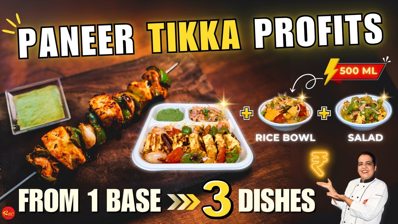 Cloud Kitchen Profits with Paneer Tikka | 1 Tandoori Marination = 3 Recipes with Costing