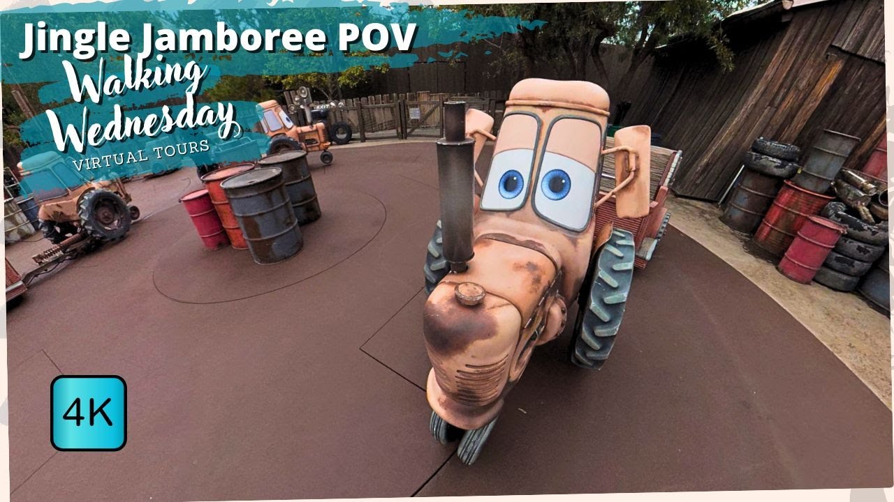 Disney Christmas Ride POV Maters Jingle Jamboree at Cars Land 4K