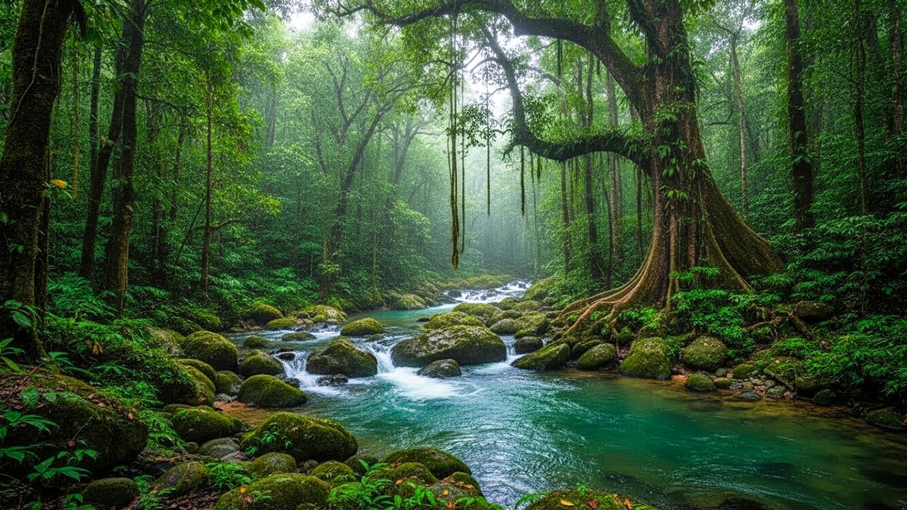 Relaxing Forest Sounds, Babbling Brook, Melody of Birds Chirping, Nature Relaxation, ASMR