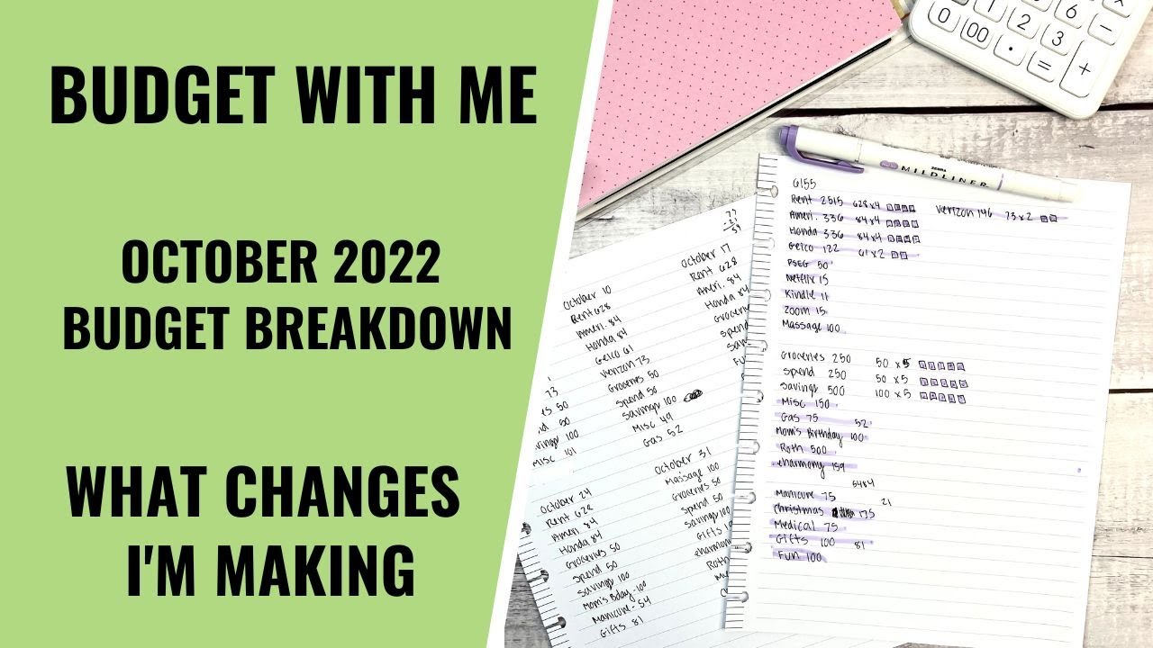 BUDGET WITH ME | OCTOBER 2022 BUDGET BREAKDOWN