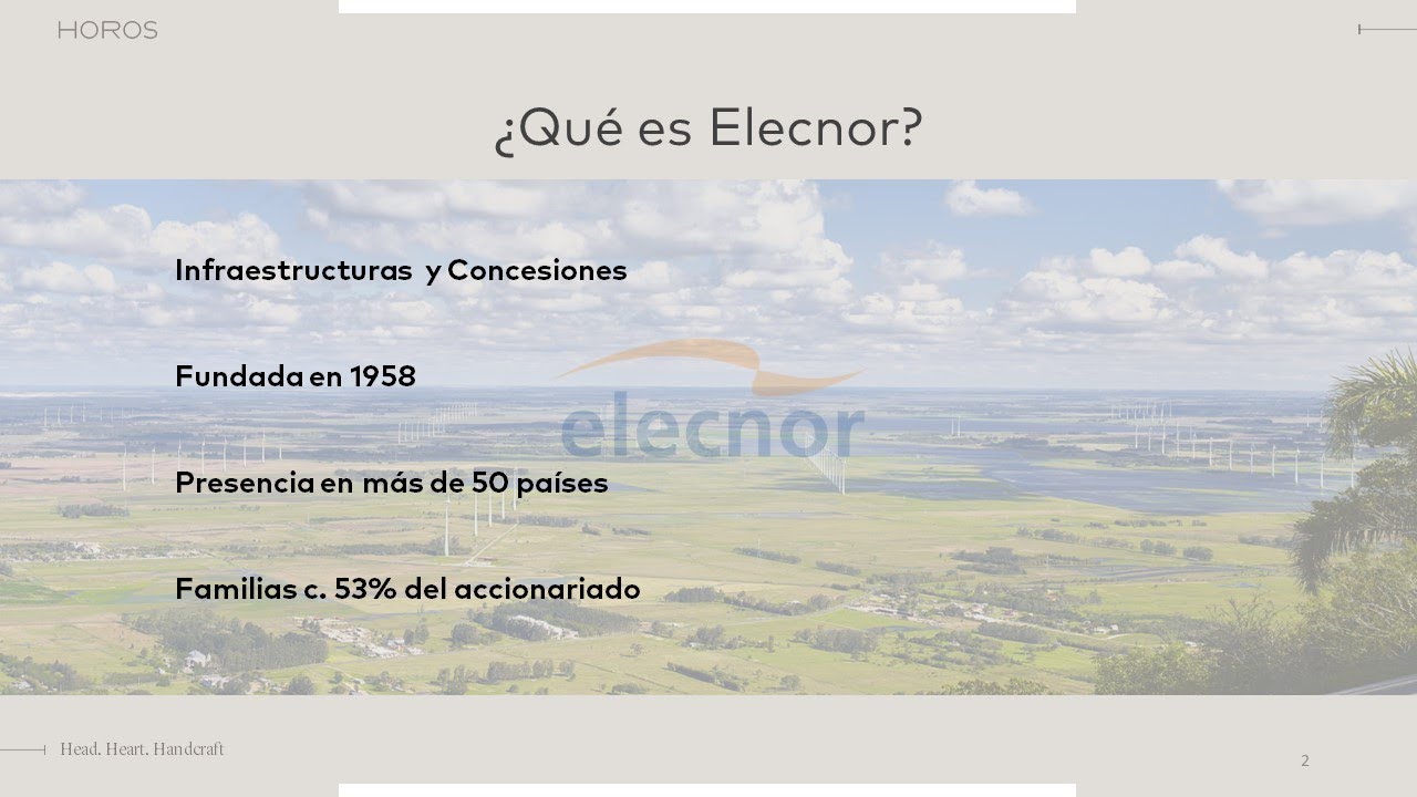Horos AM - Tesis de inversión de Elecnor