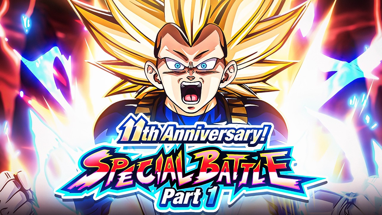 (Dokkan Battle) 11TH ANNIVERSARY SPECIAL BATTLE STAGE 1 VS. SSJ3 VEGETA (DAIMA)!