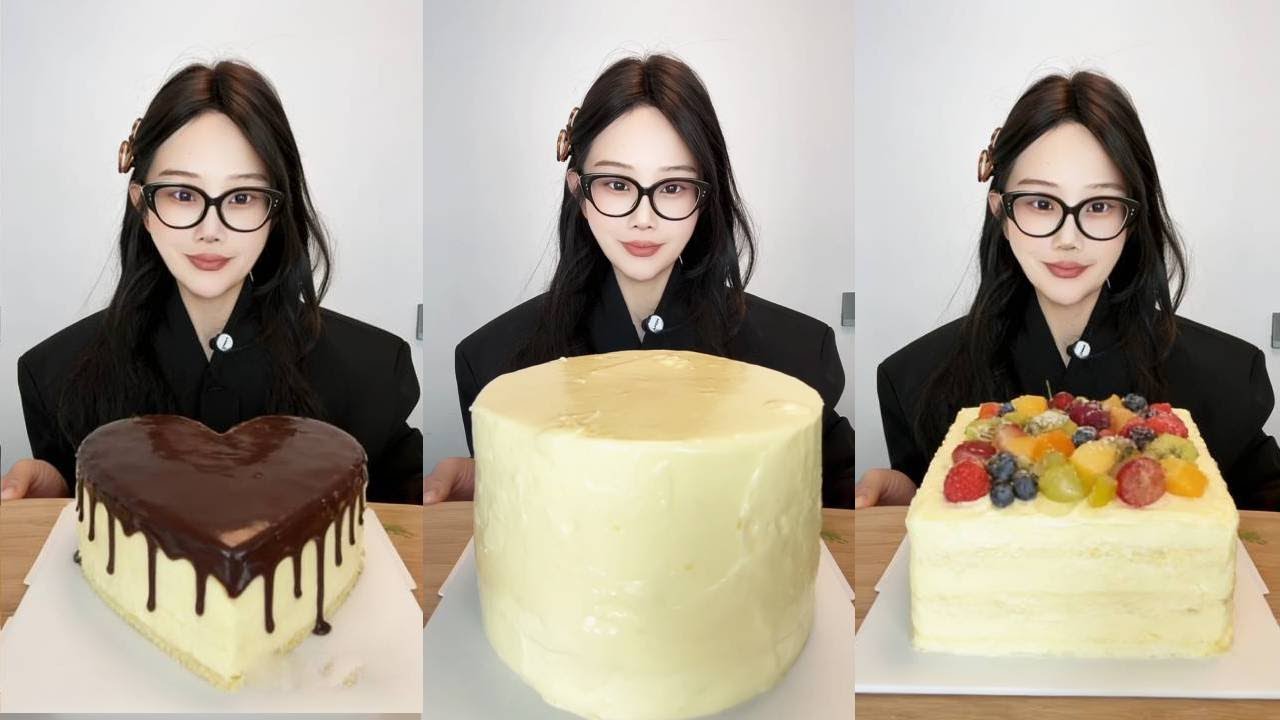 Asmr🍰Eating 🍰 (Soft And Waxy Sound) Irresistible creamy cake, pure delight!丨Satisfying丨Eatings