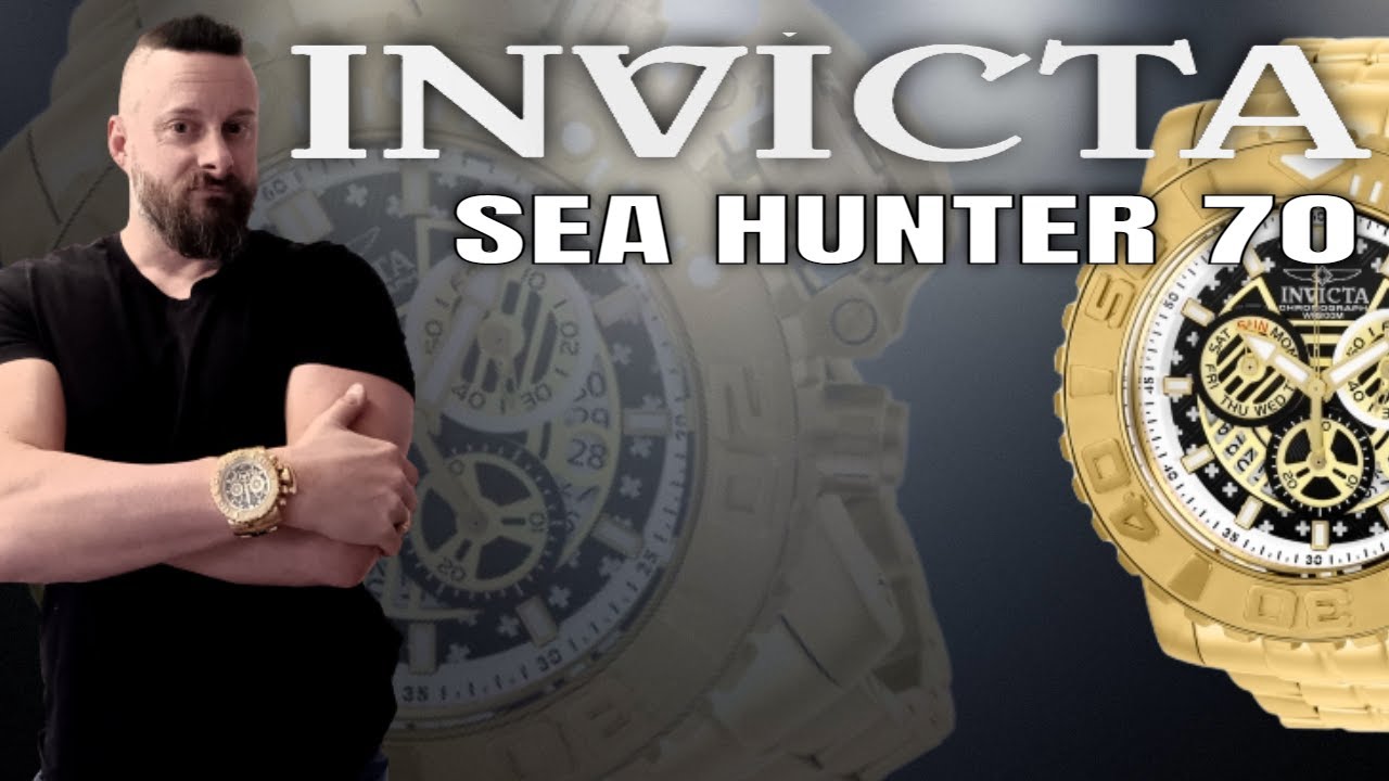 Обзор часов Invicta | Invicta Sea Hunter Gold | 70 мм