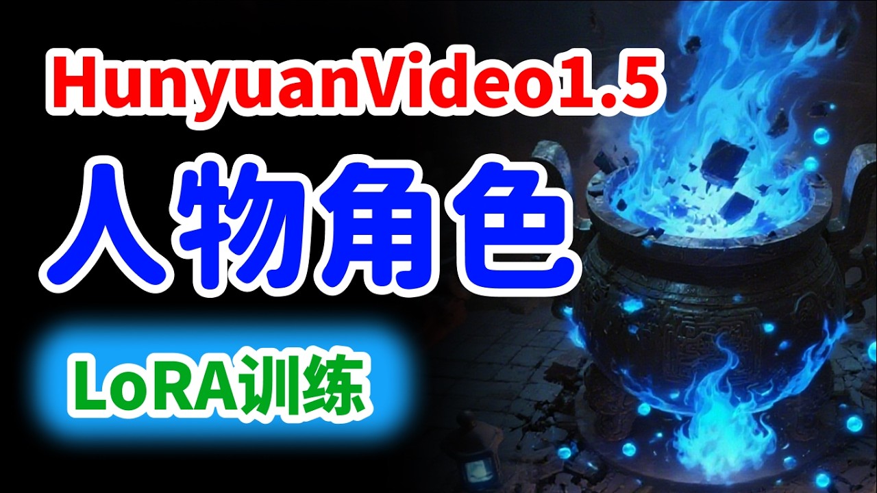 LoRA训练实战30:Hunyuanvideo1.5人物角色LoRA保姆级教程!