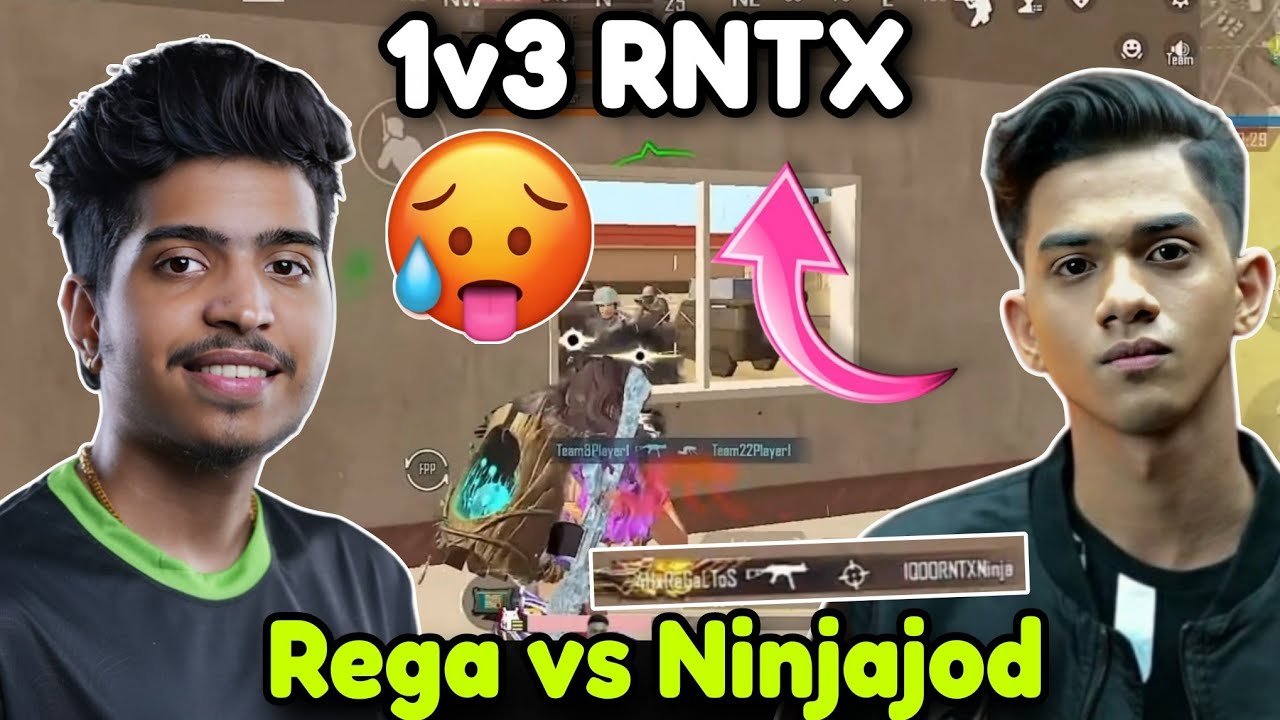 4H Rega Playing T1 Scrims 🔥 1v1 With Ninjajod 🥵 Rega 1v3 RNTX ☠️