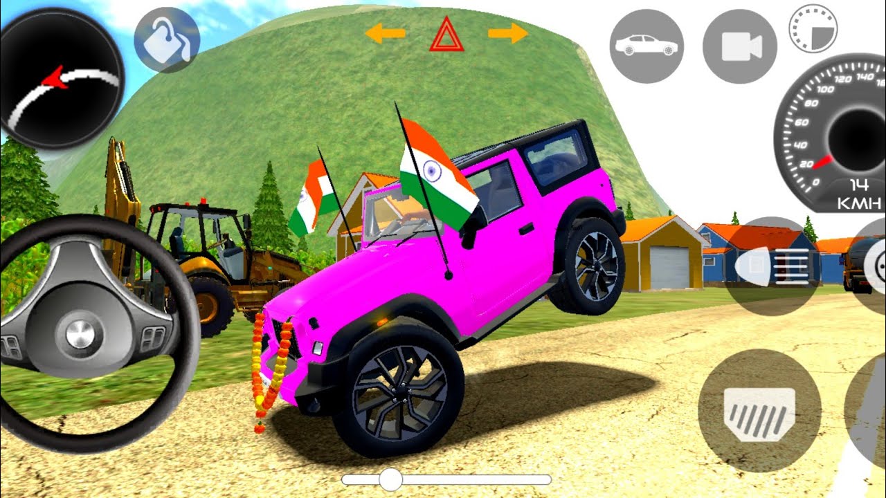 Modified Hot Pink Thar 🩷⚡ | Open World Indian Car Driving Simulator | Android Gameplay