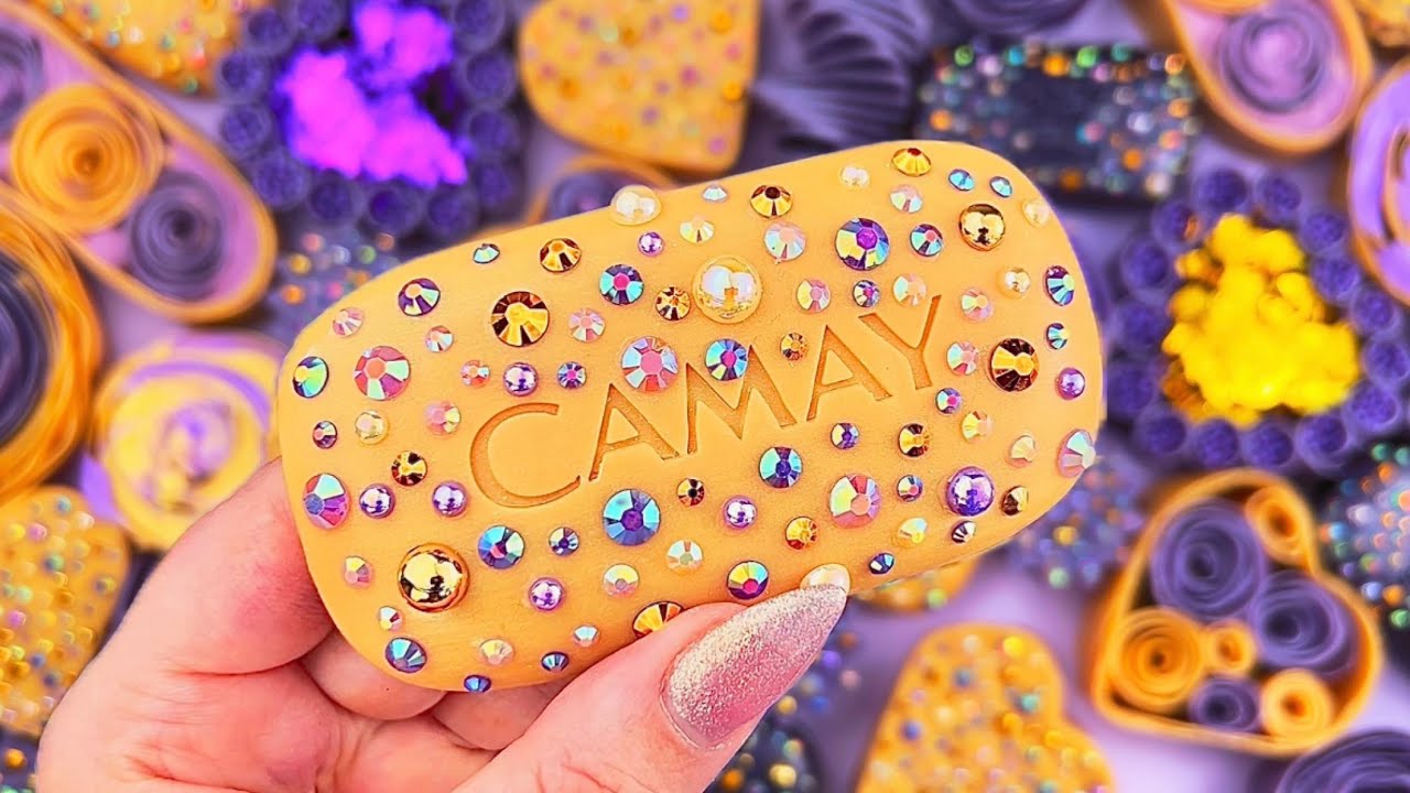 ODDLY SATISFYING ASMR VIDEO CRUSHING FOAM SOAP GLITTER BOXES with starch clay cracking 