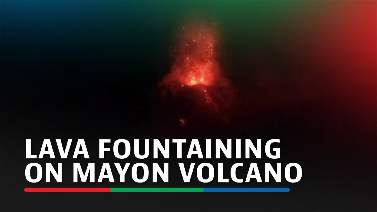 Incandescent short-lived lava fountaining appears on Mayon Volcano | ABS-CBN News