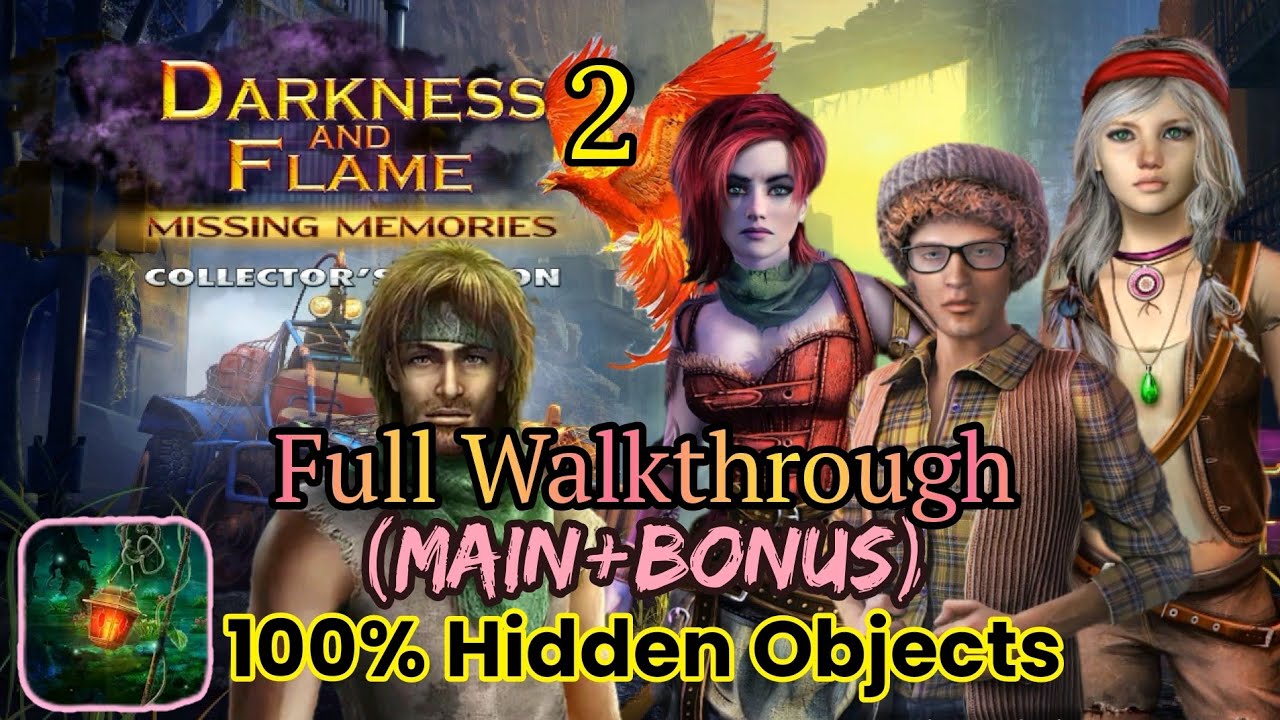 Darkness and Flame 2: Missing Memories. (Main+Bonus) Full walkthrough all Hidden Object and morping.