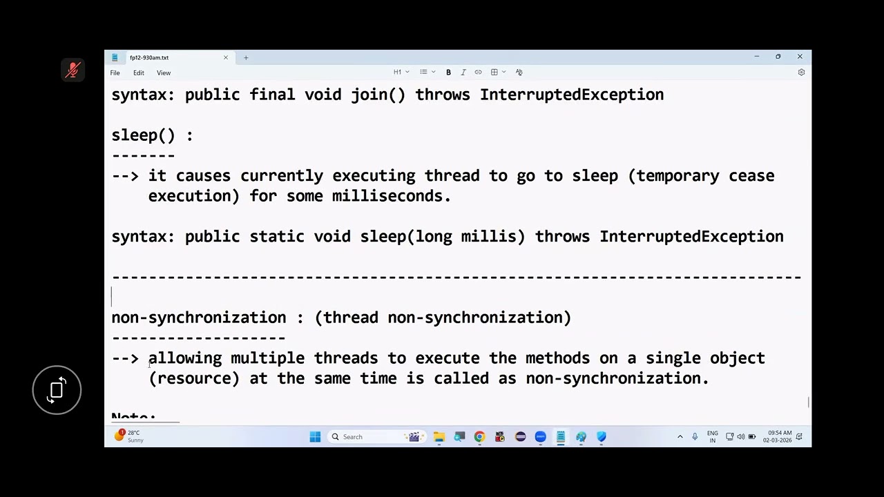 Thread Syncronization & Non-syncronization part-2