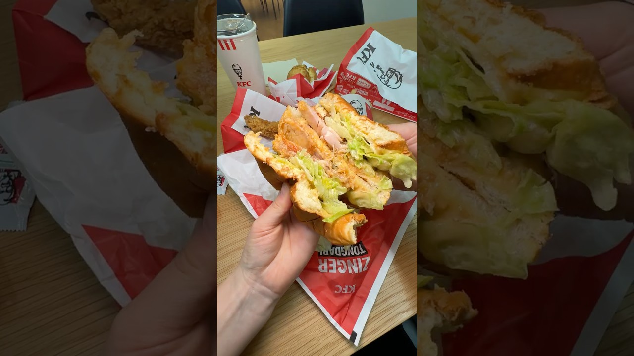 Let&rsquo;s taste test the  KFC Zinger Crunch Burger! 🍔🍗🔥
