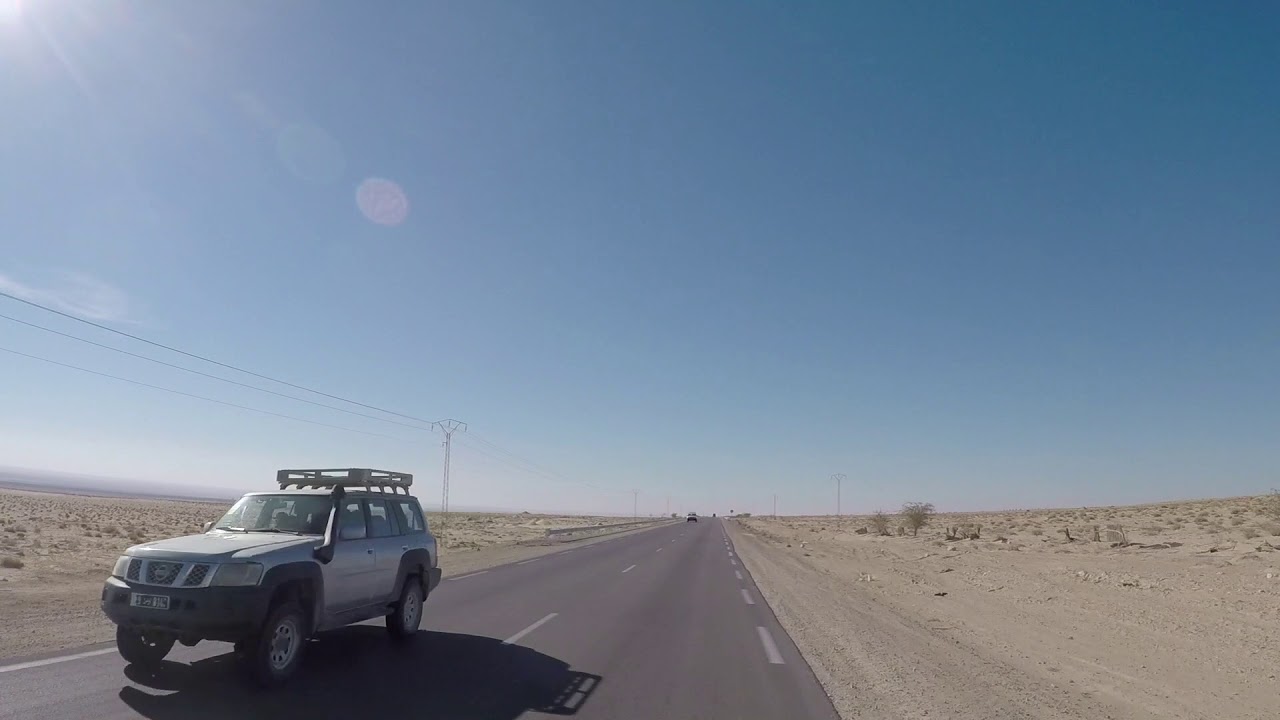 Tunisia Road to Nefta, Gopro / Tunisie Route vers Nefta, Gopro