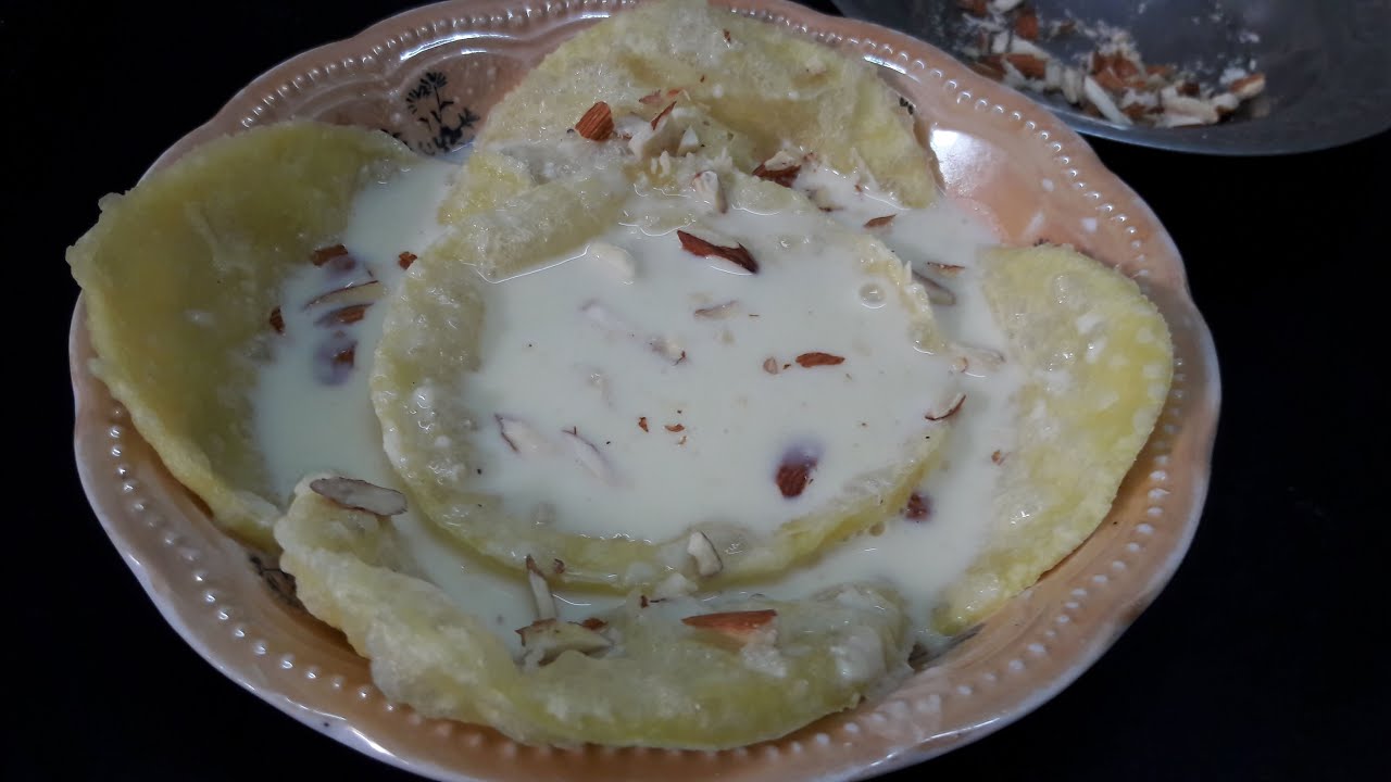 Traditional South Indian sweet/Paal Puri /Paal boli /Badam Puri/ Malai Poori/ Bhogi and Diwali Sweet