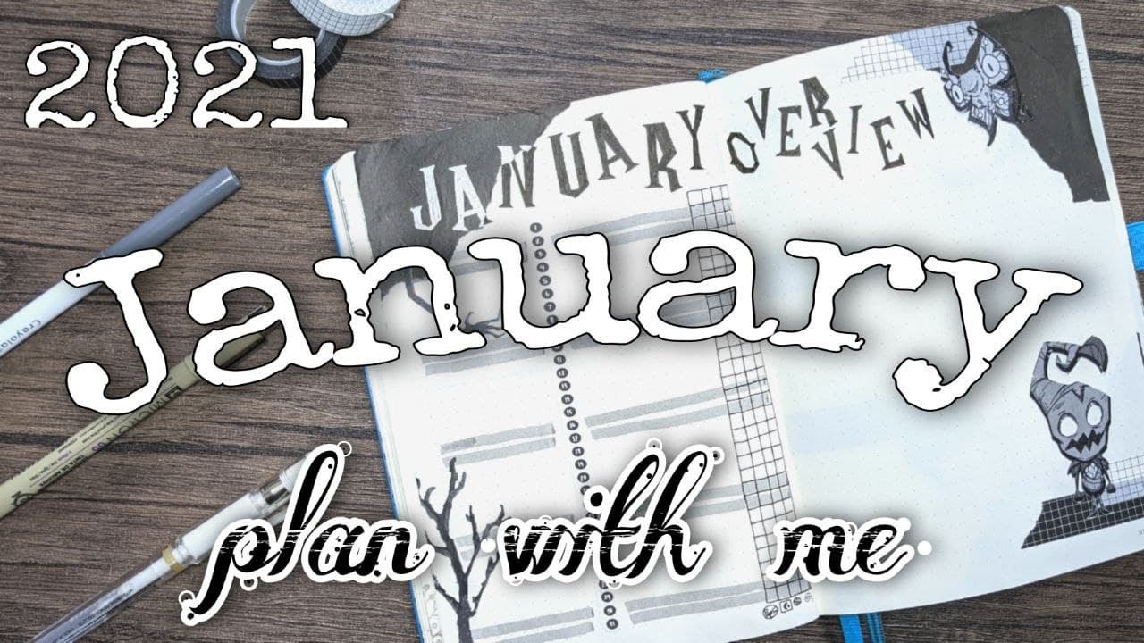 January 2021 Plan With Me I Don't Starve Together I Bujo Jo