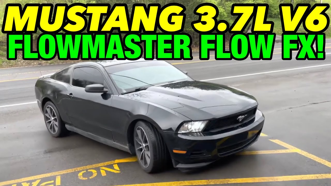 Звук двойного выхлопа Ford Mustang 3.7L V6 2012 года с FLOWMASTER FLOW FX!