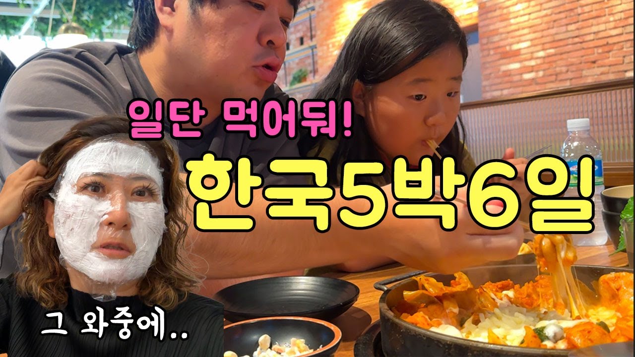 갈 때 가더라도…나는 돼먹리스트를 하련다 브이로그 🇰🇷 한일가족의 한국 먹방여행 | 장어 순대국 두끼떡볶이 집밥 닭갈비 팥빙수 대패삼겹살 모듬회