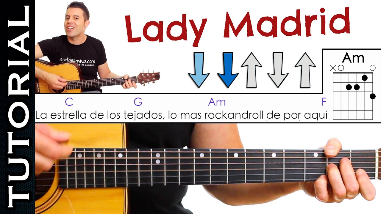Como tocar Lady Madrid de Pereza en guitarra acústica