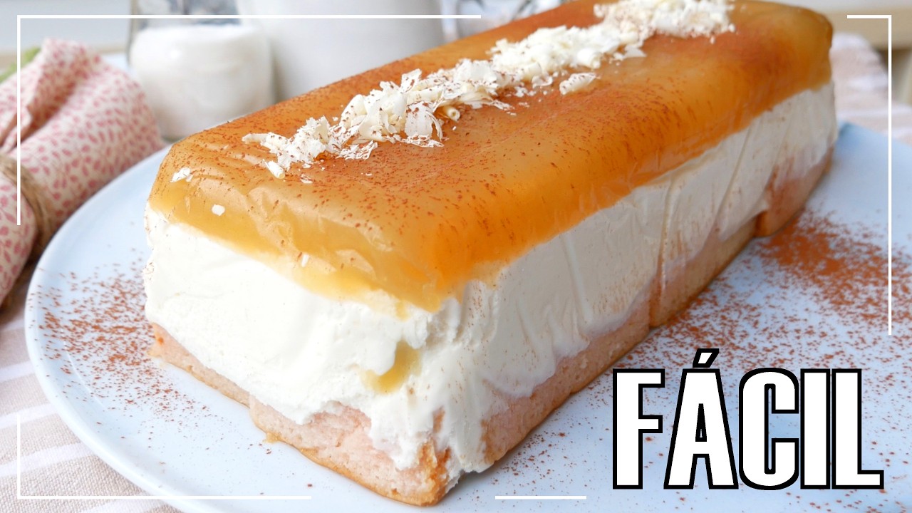 La TARTA SIN HORNO más Rica y FÁCIL 🍎 Con COMPOTA de MANZANA