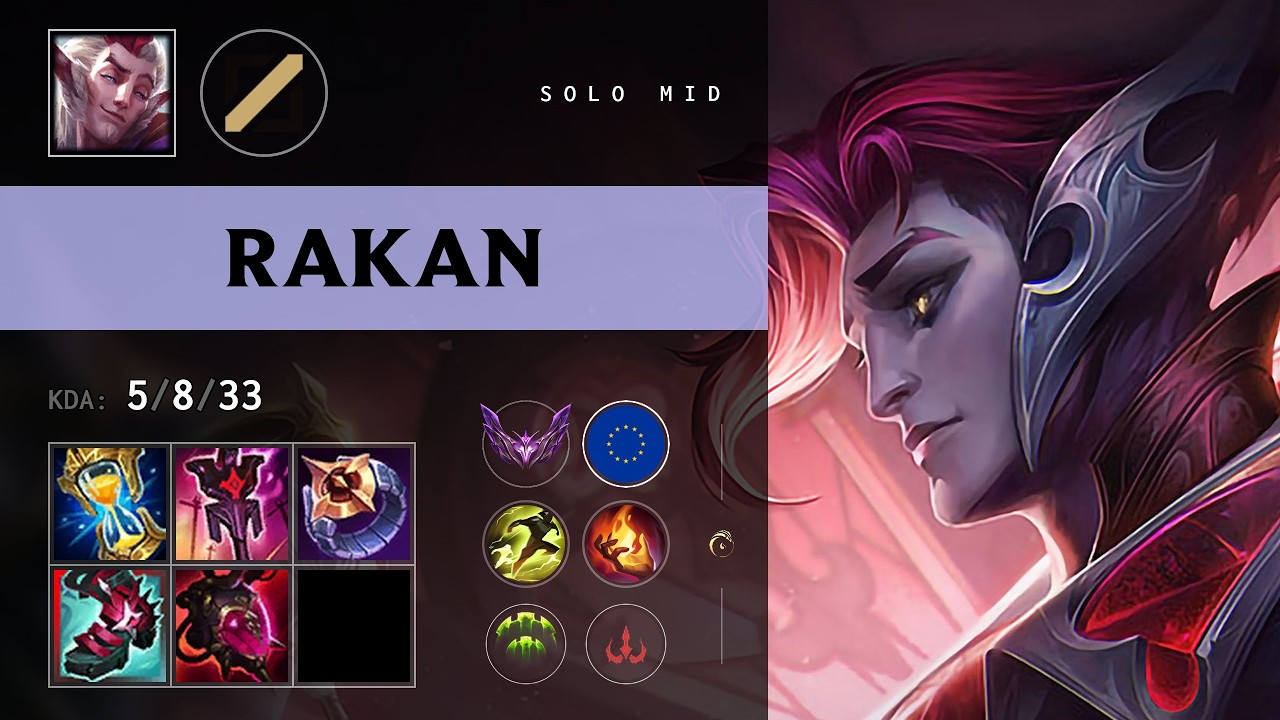 Rakan Mid vs Lee Sin - EUW Master Patch 26.14