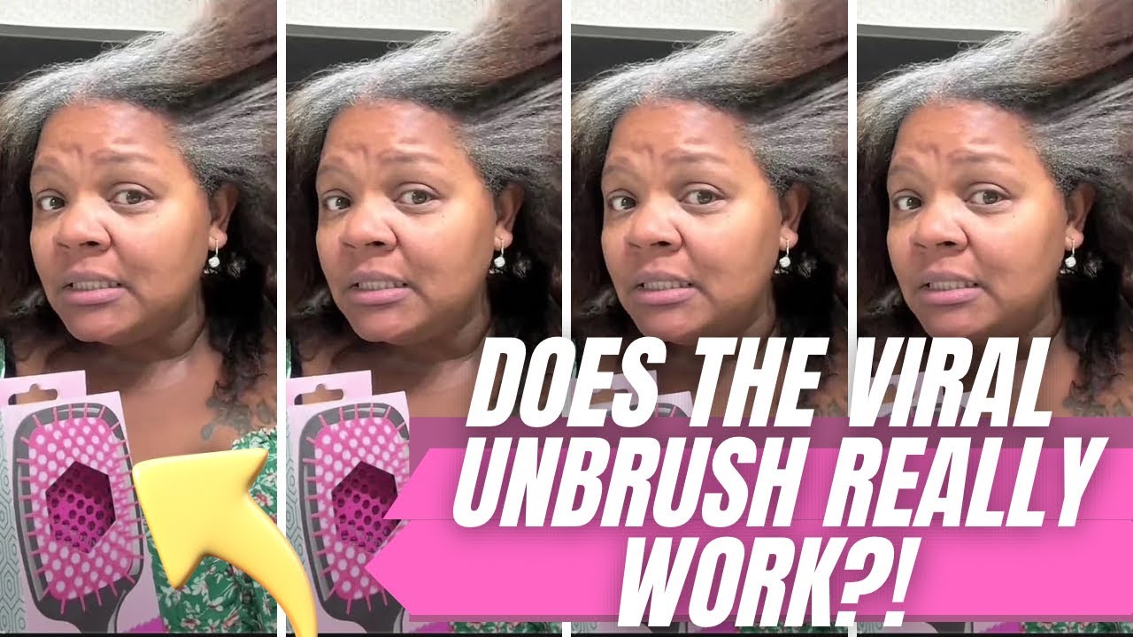 VIRAL Detangling UNBRUSH Review for Type 3/4 Hair 😱 #detangling #naturalhair #hairaccessories