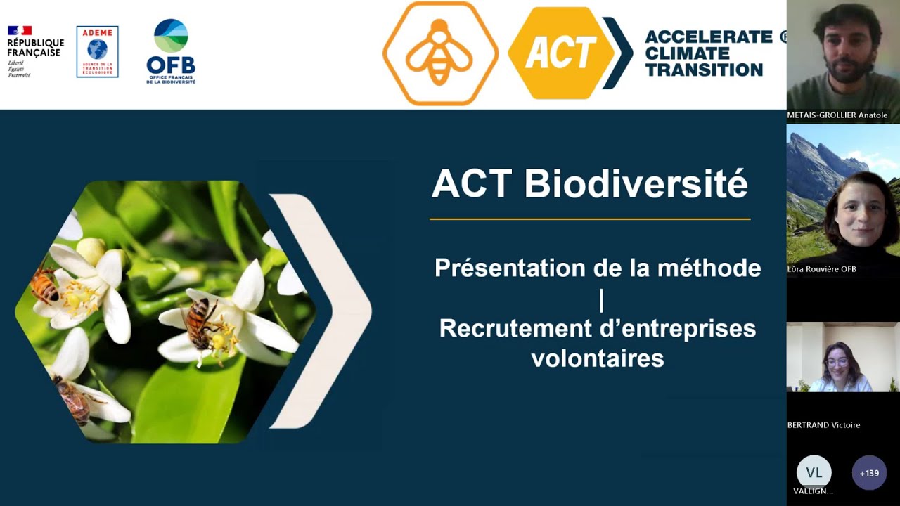 ACT Biodiversité : Engagez votre entreprise dans le roadtest méthodologique  ADEME x OFB
