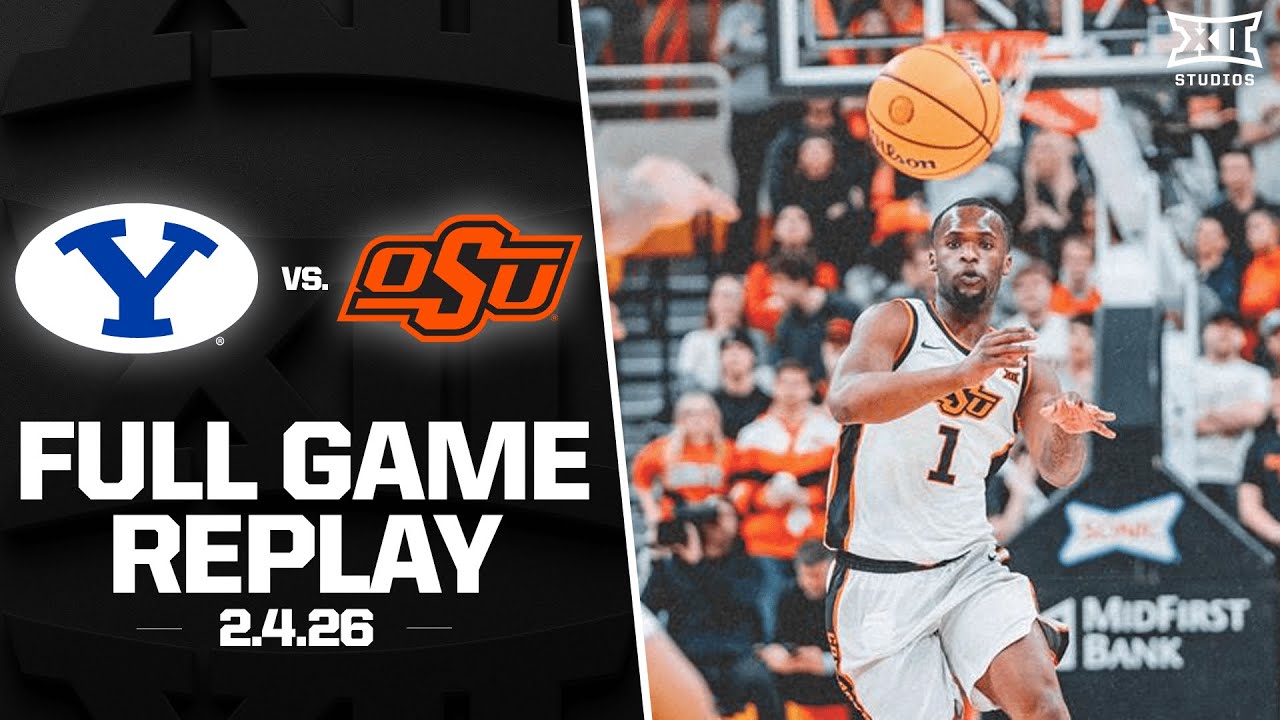 #16 BYU vs. Oklahoma State Full Game Replay (2.4.26) | 2025-26 Big 12 Men's Basketball