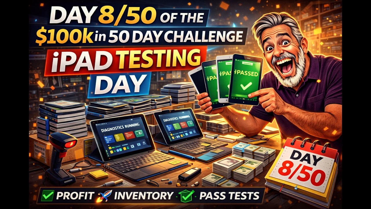 Day 8/50 of the $100K in 50 Day Flip Challenge, iPad Testing Day 52/365
