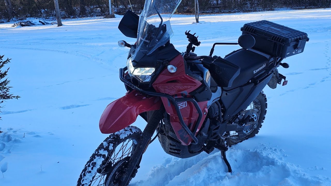 1st snow ride on the '24 klr650