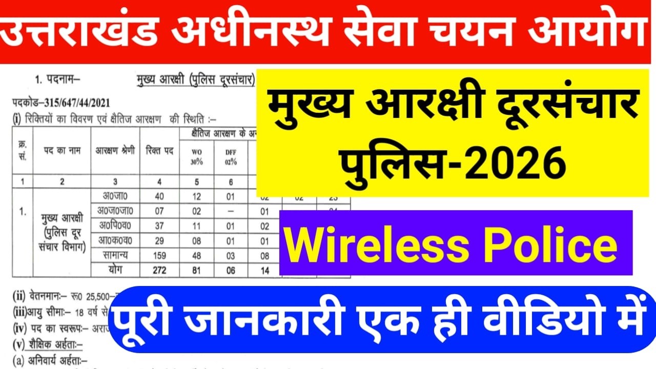 Uttarakhand Police Wireless Vacancy 2026 🔥 Full Details | Salary | Syllabus&rdquo; @studywithaim 