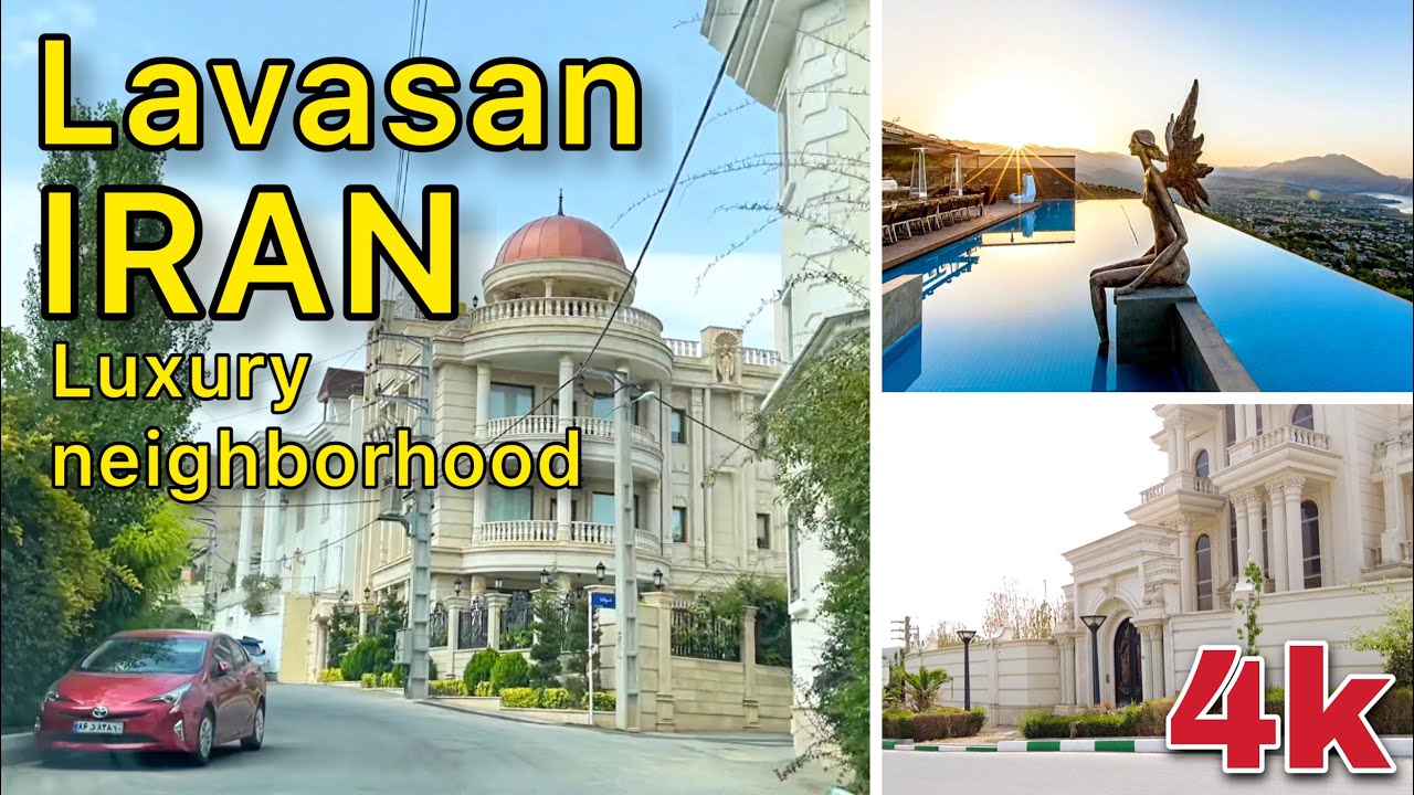 Iran driving tour in luxury neighborhoods | lavasan - Tehran ایران لواسان