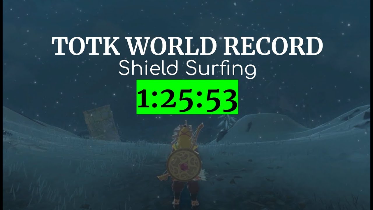 Legend of Zelda: Tears of the Kingdom Shield Surfing WORLD RECORD [1:25:53] (NON Zonai)