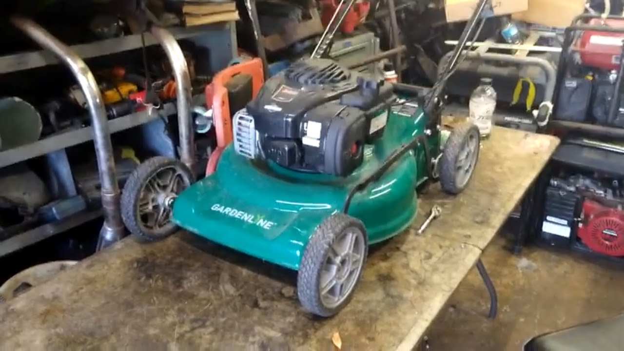 gardenline gas lawnmower xss51k 55304 briggs and stratton 500e carburetor repair