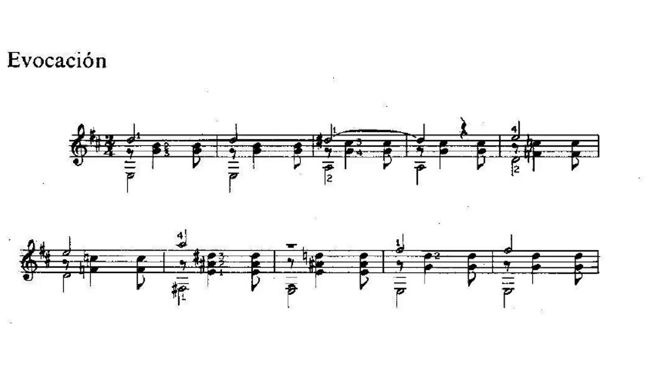 Juan Helguera - Homenaje a Satie for Guitar (Score video)