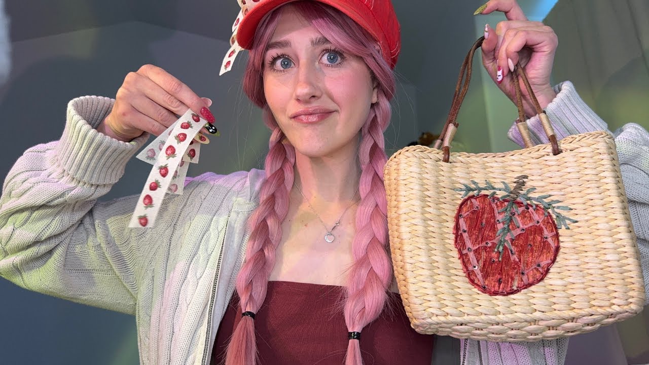 ASMR Turning Into Strawberry Shortcake 🍓 Soft Spoken Makeup, Hair Brushing, Personal Attention