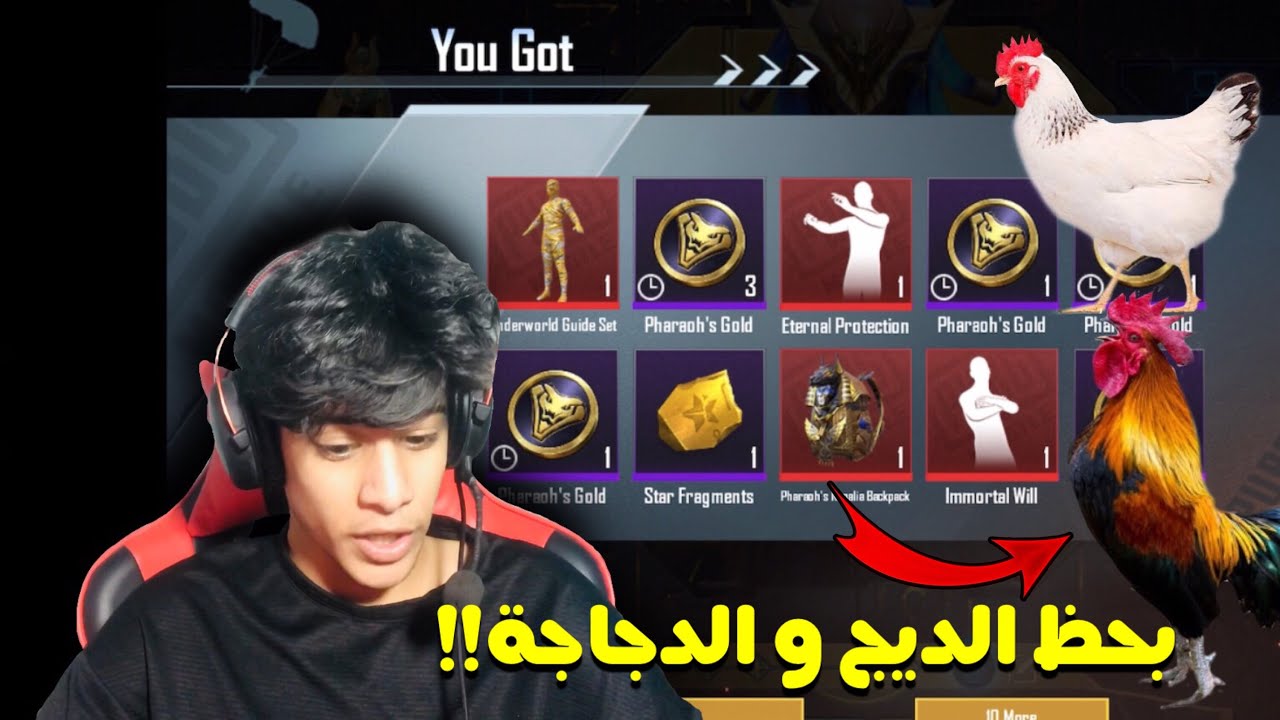 فتحت العجلة الفرعونية لعيون الديج و الدجاجة !! حظهم ناااار 😂🔥 / ببجي موبايل