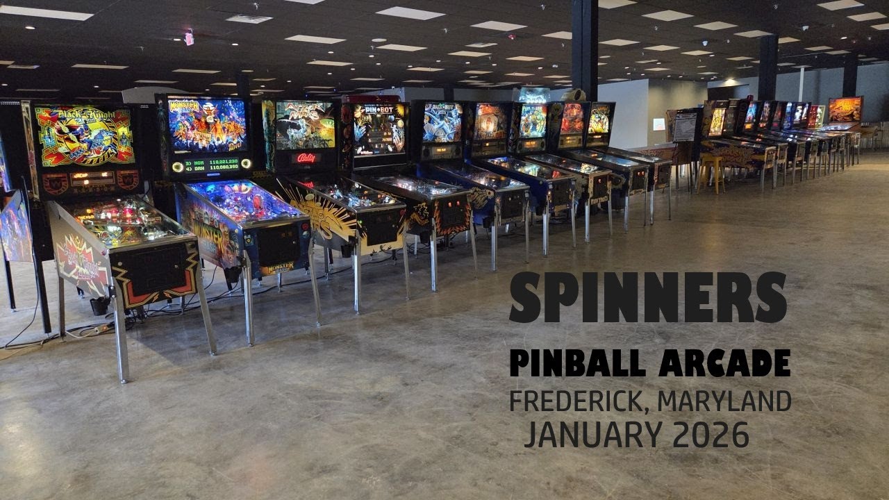 Spinners Pinball and Videogame Arcade Reopened New Location January 2026 Frederick Maryland