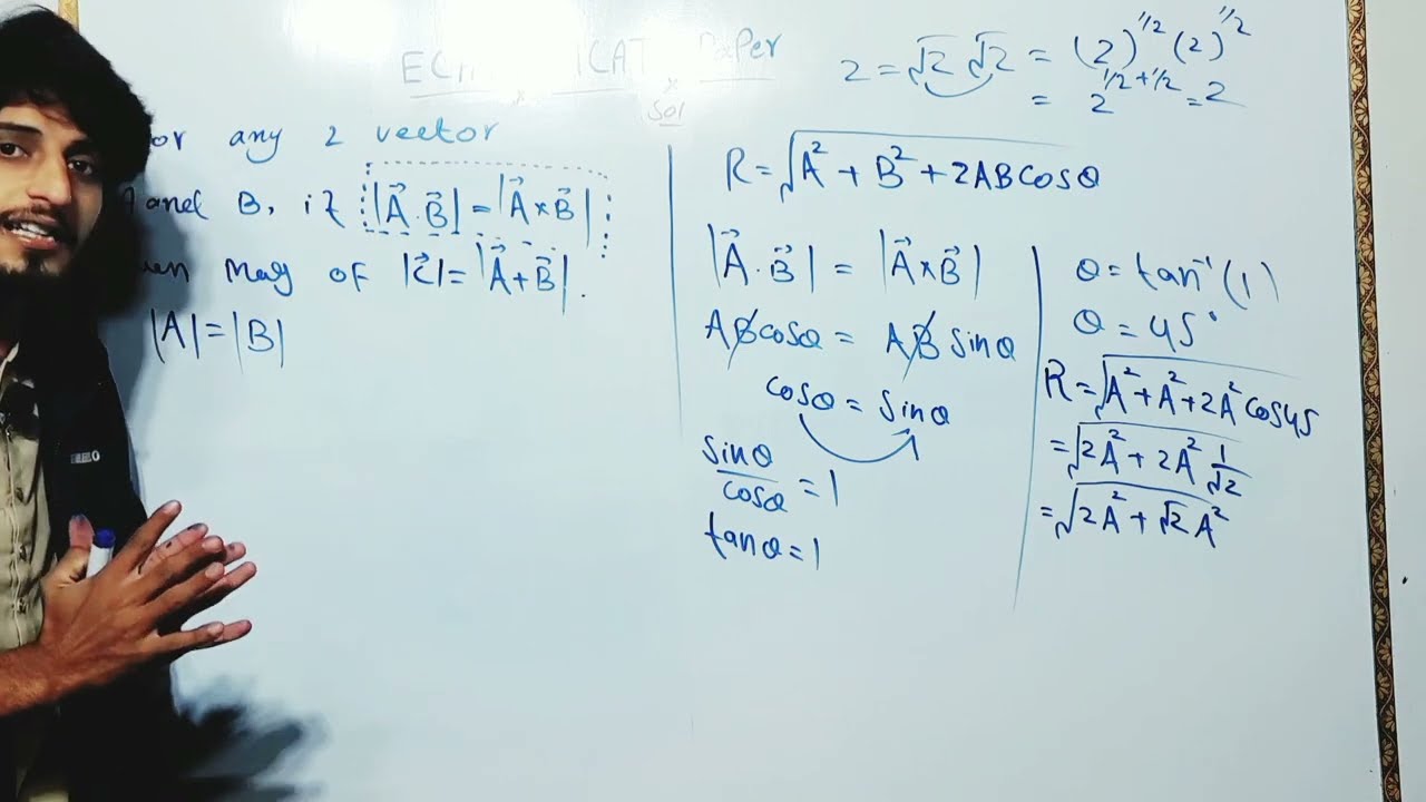 Complete ECAT , MCAT Paper of Chpter 02 Part-6 | Vector and Scalar |  Physics Academy | Zahid Imran