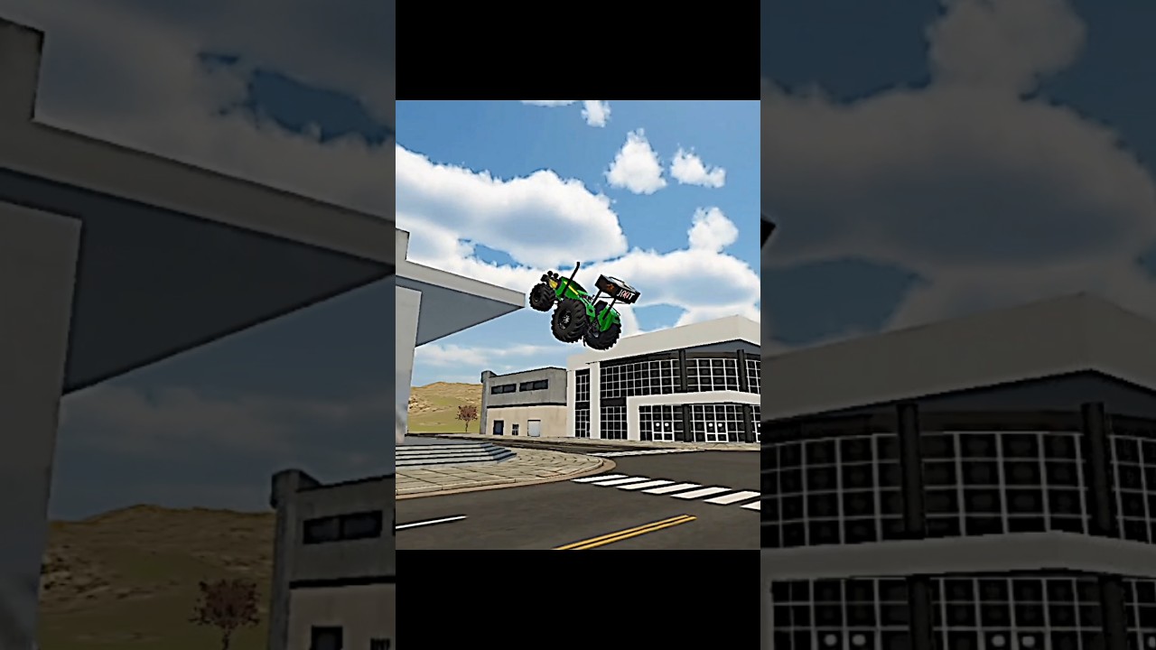 Indian vehicles simulator 3d jonhdeer flying #shorts #trending #tractorgame