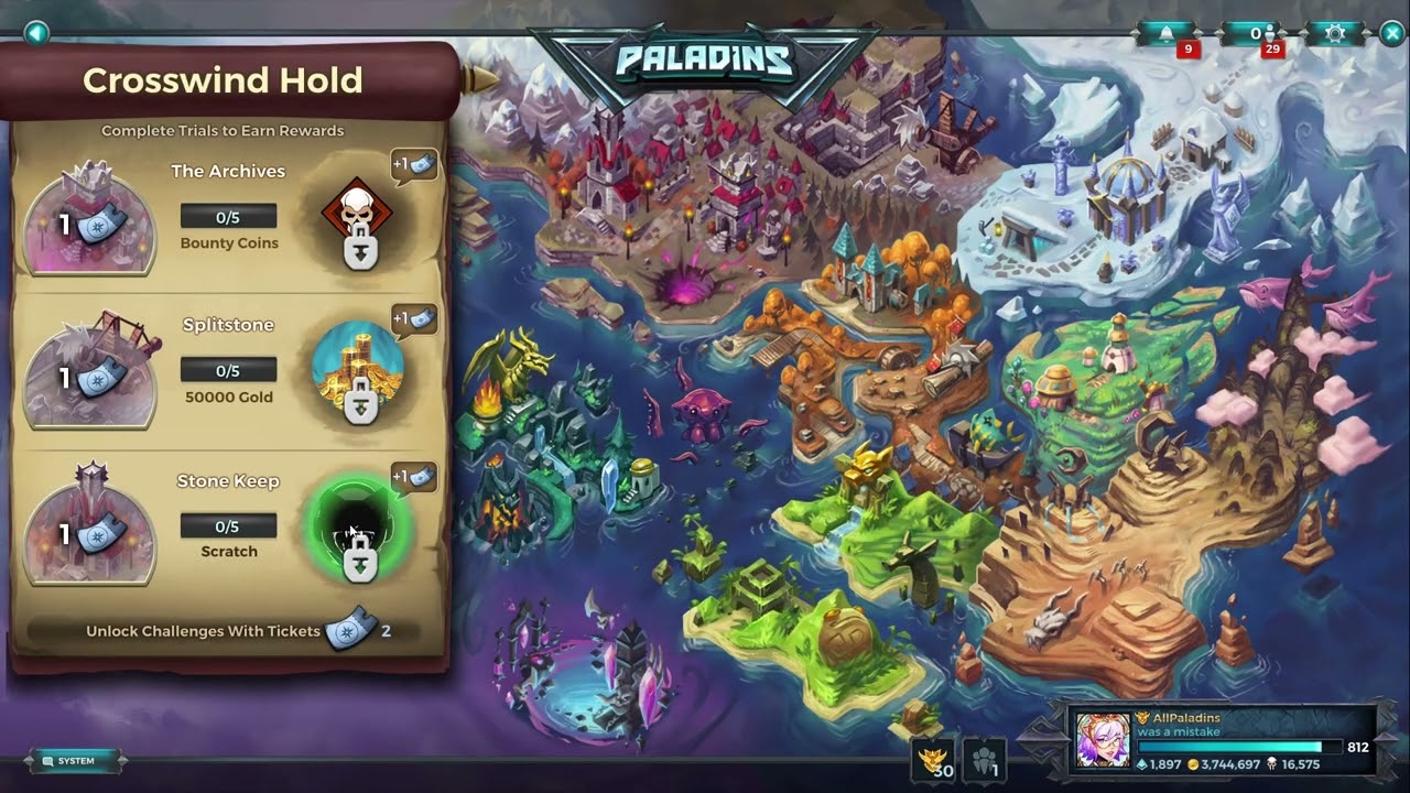 Paladins 5..2 Monstercat Crossover Trails of the Realm All Rewards, Challenges, Regions