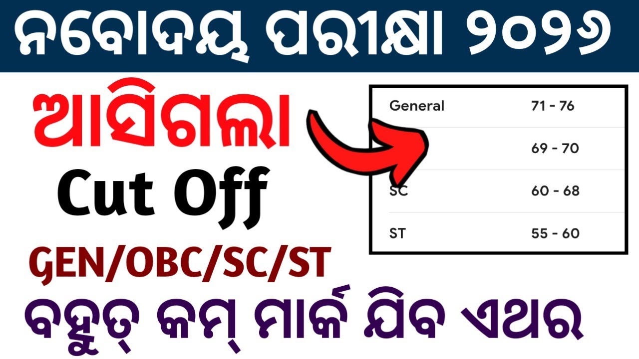 Navodaya Entrance Exam 2026 | Navodaya Cut Off Marks 2026 | Navodaya Cut Off 2026 | JNV Cut Off 2026