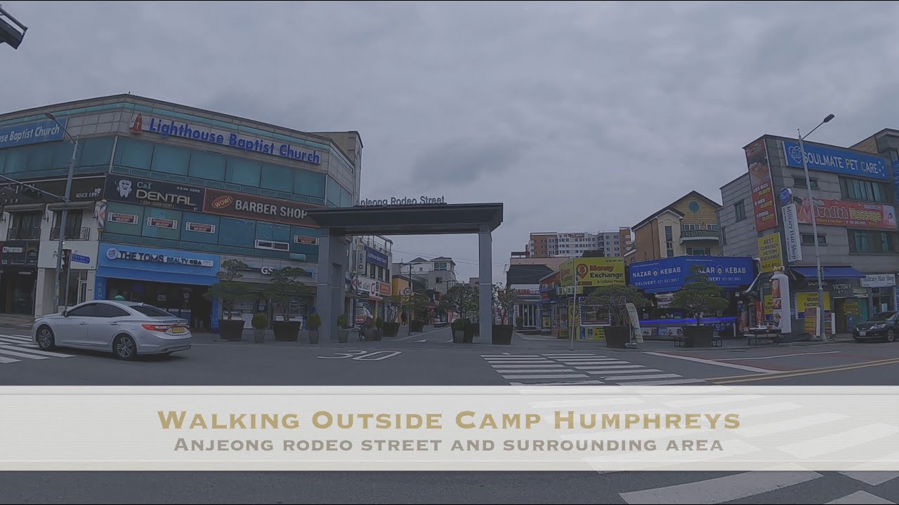 Walking Anjeong Rodeo Street outside Camp Humphreys