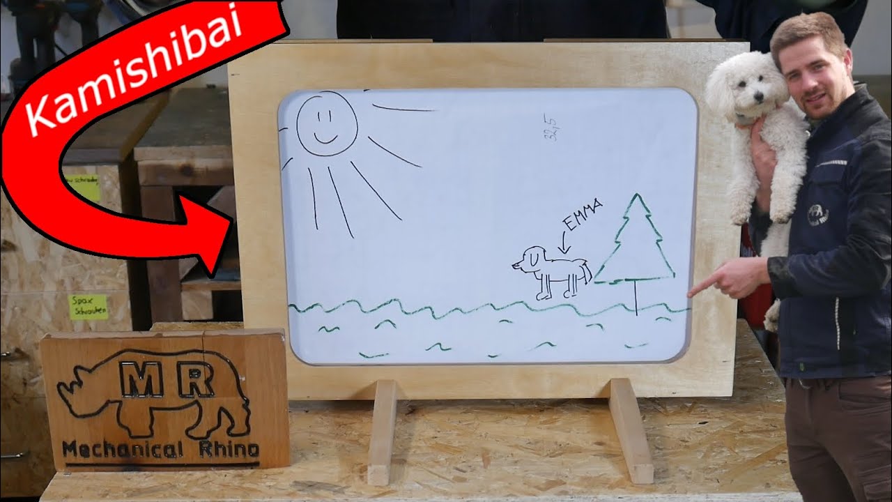 DIY Kamishibai Erzähltheater aus Holz selber bauen - Schritt für Schritt Anleitung mit Plan