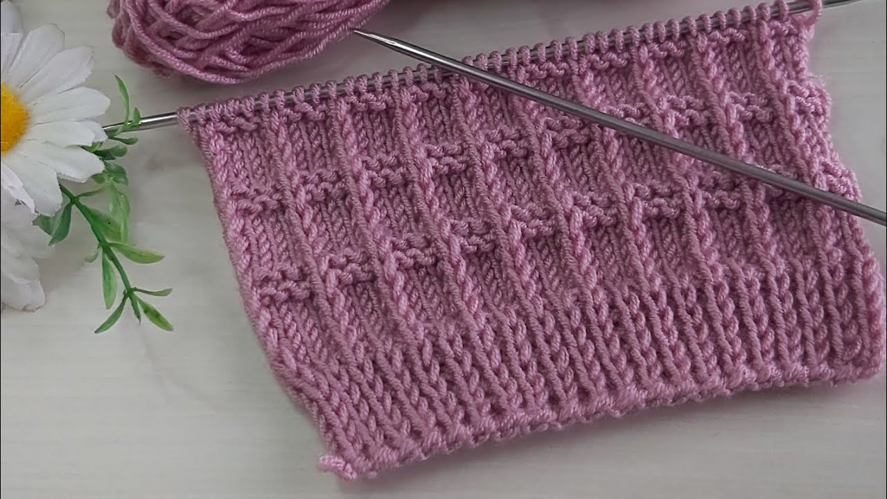 İki şiş kolay örgü model anlatımı ✅crochet knitting