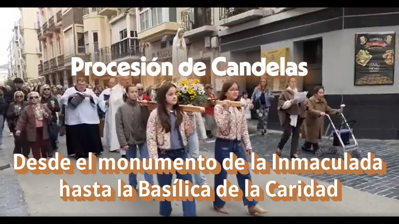 Desde la Basílica Virgen de la Caridad, Procesión de Candelas por la Celebración Familiar de la Luz