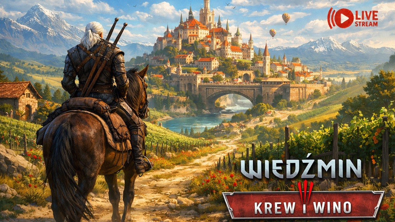 Wiedźmin 3 Krew i Wino #16 Toussaint 🔴NA ŻYWO