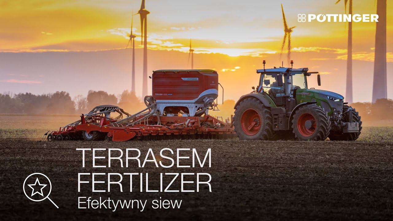 Wysiew nawozu i nasion siewnikiem TERRASEM FERTILIZER