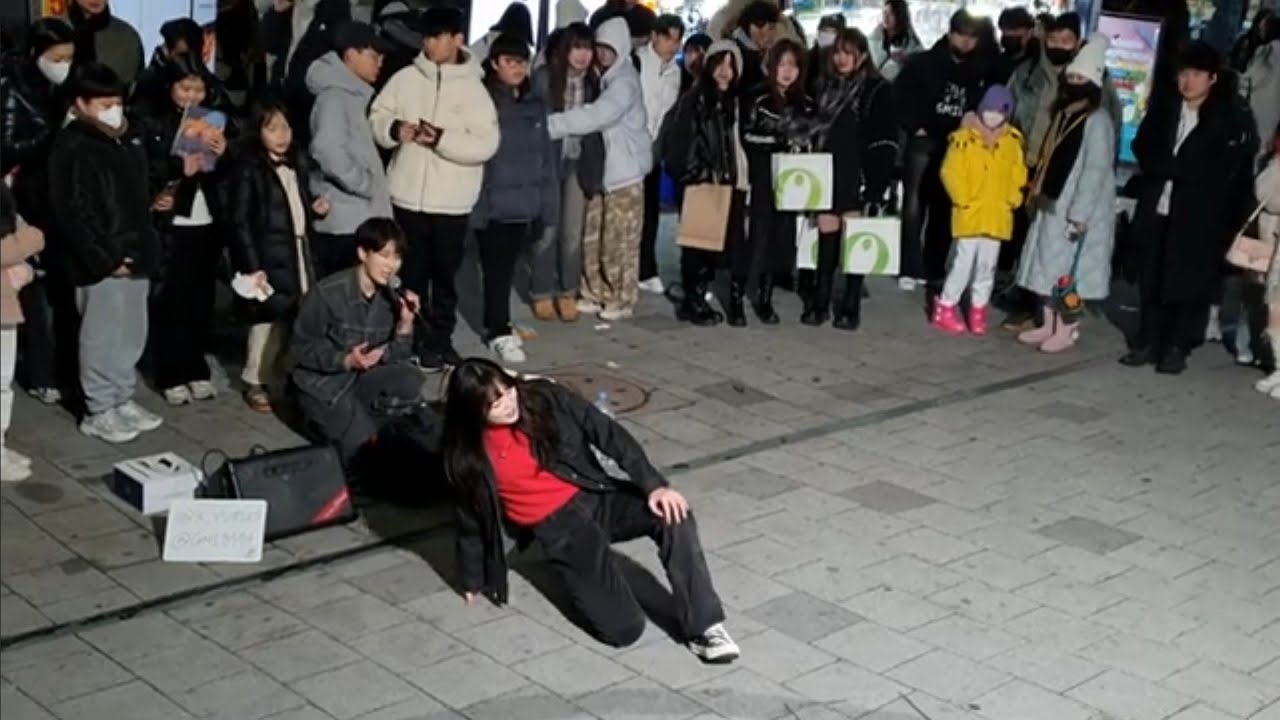 [STREET ARTIST] YU KAGAWA & HYOJIN. HAPPY BIRTHDAY HONGDAE BUSKING. 240127.